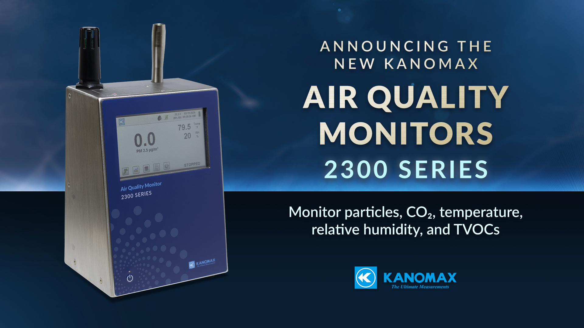Kanomax Announces New Series of Air Quality Monitors - AQM 2300 Series