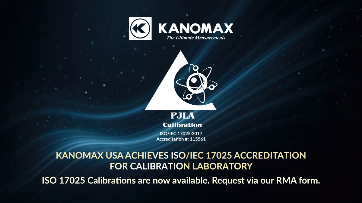 Kanomax ISO Accreditation Banner